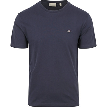 Vêtements Homme T-shirts & Polos Gant T-shirt Shield Logo Marine Bleu