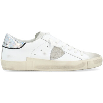 Chaussures Femme Baskets mode Philippe Model Baskets  Paris X en cuir blanc et argent Autres