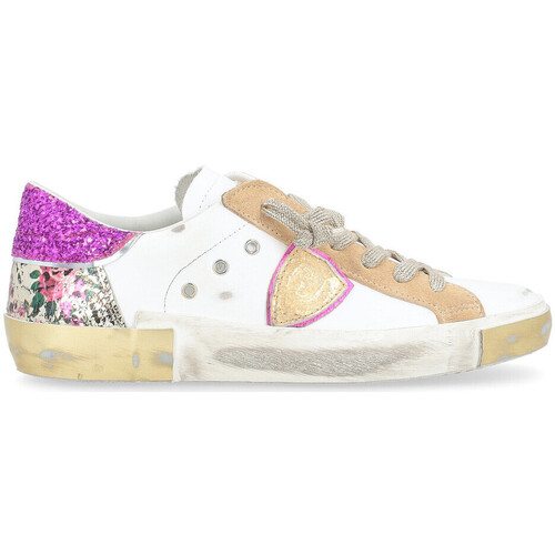 Chaussures Femme Baskets mode Philippe Model Baskets  Paris X blanc et fuchsia pailleté Autres