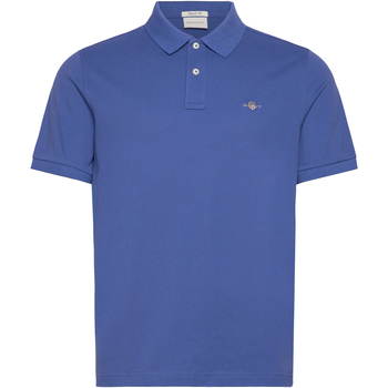 Vêtements Homme Polos manches courtes Gant Regular Shield Pique Polo Bleu