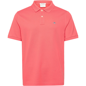 Vêtements Homme Polos manches courtes Gant Regular Shield Pique Polo Rose