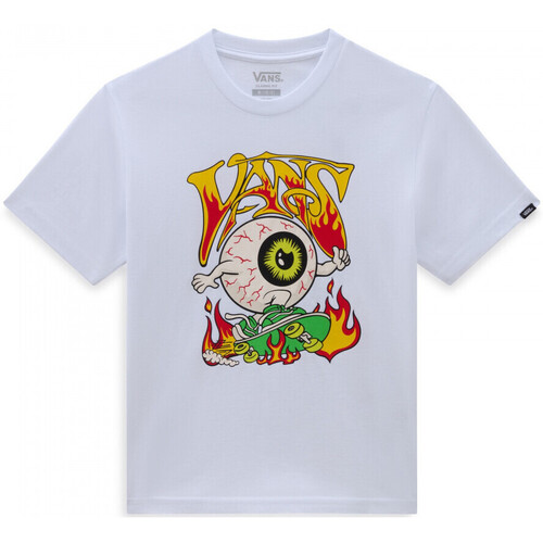 Vêtements Garçon T-shirts & Polos Vans Eyeballie ss Blanc