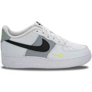 Chaussures Garçon Baskets basses Nike Air Force 1 Low '07 White Neon Blanc