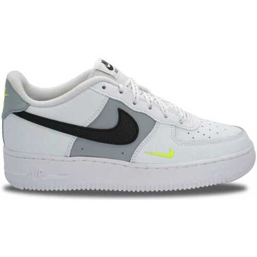 Chaussures Garçon Baskets basses Nike Air Force 1 Low '07 White Neon Blanc