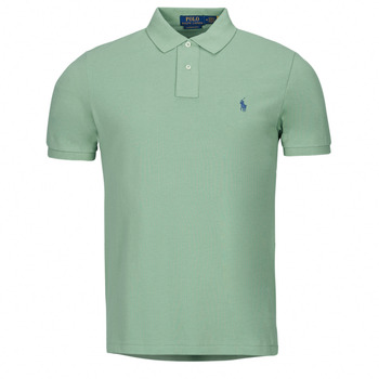 Vêtements Homme Polos manches courtes Polo Ralph Lauren POLO AJUSTE DROIT EN COTON BASIC MESH Kaki / Faded Mint