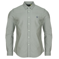 Vêtements Homme Chemises manches longues Polo Ralph Lauren CHEMISE AJUSTEE SLIM FIT EN OXFORD LEGER Gris / Perfect Grey