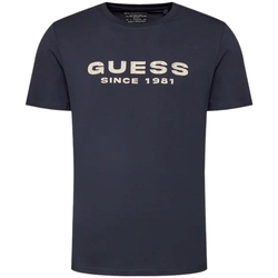 Vêtements Homme T-shirts manches courtes Guess Since 1981 Bleu