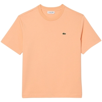 Vêtements Femme T-shirts & Polos Lacoste T shirt femme  Ref 62386 IXY Orange clair Orange