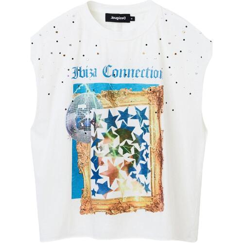 Vêtements Femme T-shirts manches courtes Desigual TS AMSTERDAM 23SWTK06 Blanc