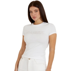 Vêtements Homme T-shirts manches courtes Guess Sangallo Blanc