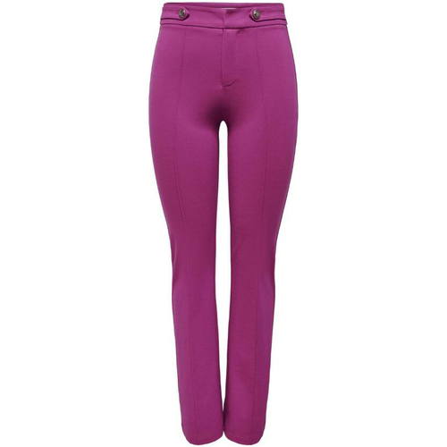 Vêtements Femme Pantalons Only ONLPOPTRASH LIFE HW FLARED BUT PANT TLR 15302976 Rouge