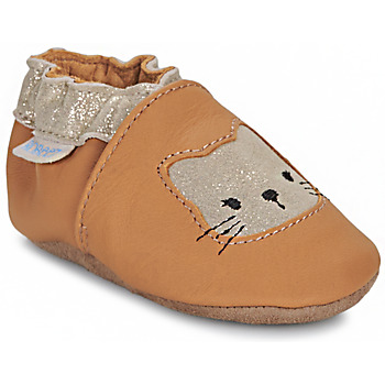 Chaussures Fille Chaussons Robeez WILD KITTEN Camel / Doré