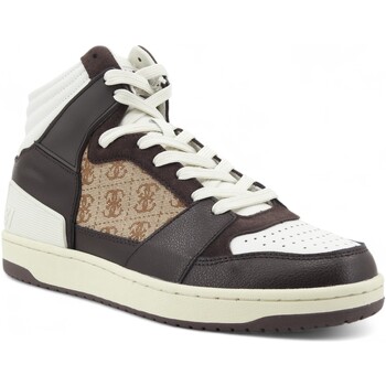 Chaussures Homme Multisport Guess Sneaker Basket Hi Uomo Beige Brown FMJSAMFAP12 Marron