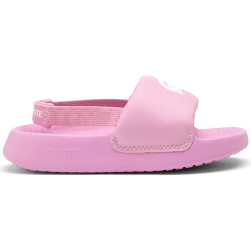 Chaussures Baskets mode Lacoste CLAQUETTES  BÉBÉ ROSES SERVE SLIDE 1. Rose