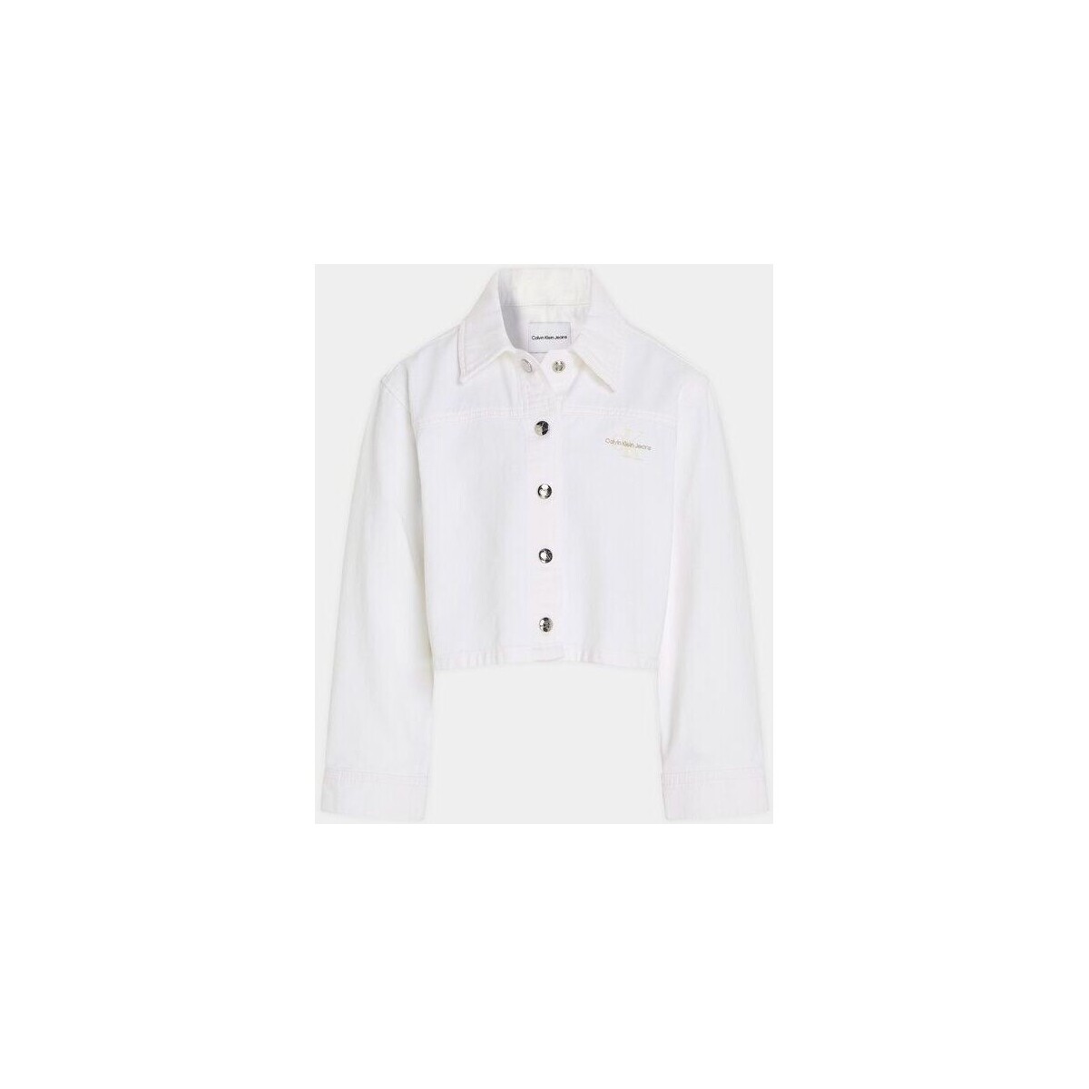 Vêtements Fille Vestes Calvin Klein Jeans IG0IG02390 DENIM JKT-WHITE DENIM Blanc