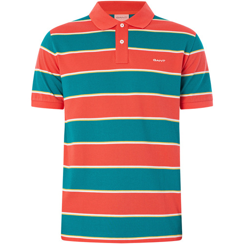 Vêtements Homme Polos manches courtes Gant Polo piqué à rayures Multicolore