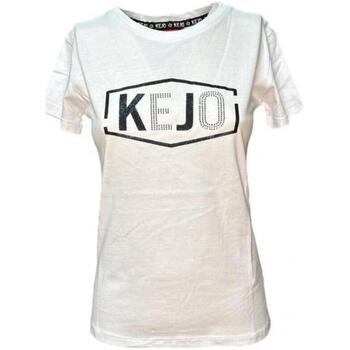 Vêtements Femme T-shirts manches courtes Kejo 232a3cxos0xmt Blanc