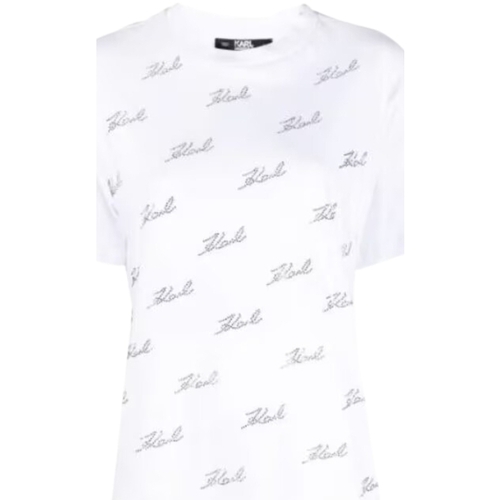 Vêtements Femme T-shirts manches courtes Karl Lagerfeld  Blanc