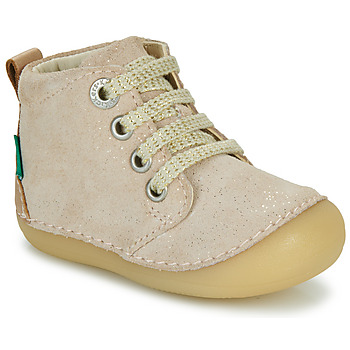 Chaussures Fille Boots Kickers SONIZIP Beige / Doré