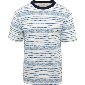 Vêtements Homme T-shirts manches courtes Scotch & Soda Scotch & Soda T-Shirt Poche Rayures Bleu Bleu