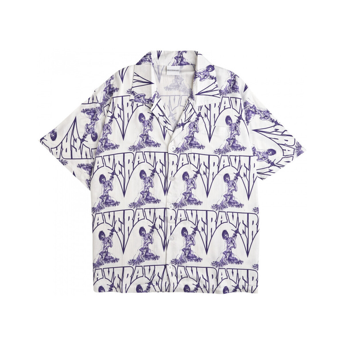 Vêtements Homme Chemises manches longues Rave Casca hawaiian shirt Blanc