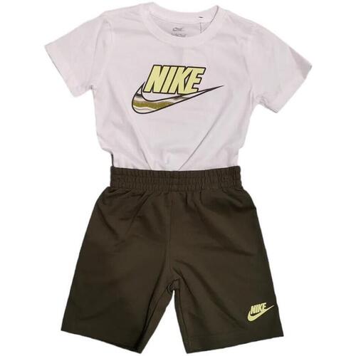 Vêtements Garçon Ensembles de survêtement Nike 86k855-f84_completo_kids_bianco Blanc