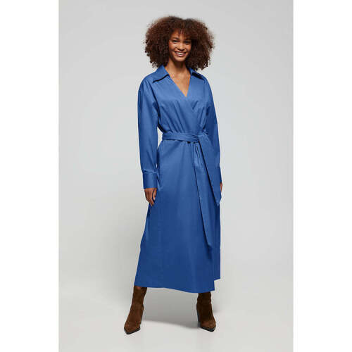 Vêtements Femme Robes longues Capri Robe longue  bleu royal avec détail sur le col Bleu