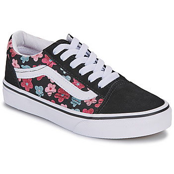 Chaussures Fille Baskets basses Vans Old Skool Noir / Fleuri