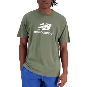 Vêtements Homme T-shirts manches courtes New Balance Essentials Stacked Logo Vert