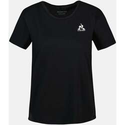 Vêtements Femme T-shirts manches courtes Le Coq Sportif T-shirt Femme Noir