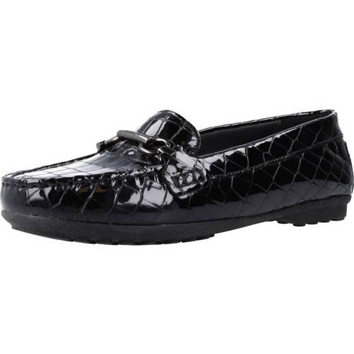 Chaussures Femme Mocassins Geox CROC PR.PAT.LEA Noir