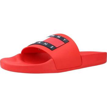 Chaussures Homme Tongs Tommy Jeans POOL SLIDE ESS Rouge