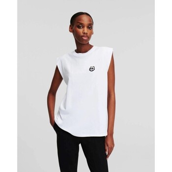 Vêtements Femme T-shirts & Polos Karl Lagerfeld 245W1718 Blanc