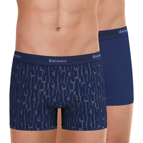 Sous-vêtements Homme Boxers Eminence Lot de 2 boxers homme Tailor Bleu