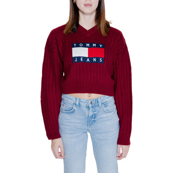 Vêtements Femme Pulls Tommy Hilfiger TJW VNCK CENTER FLAG DW0DW18528 Rouge