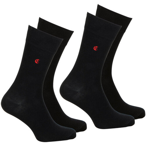 Sous-vêtements Homme Chaussettes Eminence Lot de 2 paires de mi-chaussettes Coton Peigné homme Noir