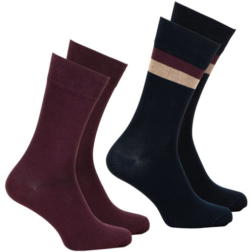 Sous-vêtements Homme Chaussettes Eminence Lot de 2 paires de mi-chaussettes homme Coton Peigné Bleu