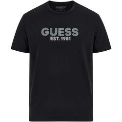 Vêtements Homme T-shirts manches courtes Guess Ss cn classic design Noir