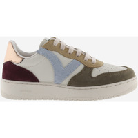 Chaussures Femme Baskets basses Victoria BASKET MADRID EFFET CUIR & CROÛTE DE CUIR MULTICOLORE 1258240 Vert