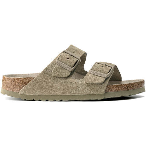 Chaussures Femme Tongs Birkenstock Arizona Suede Leather Vert