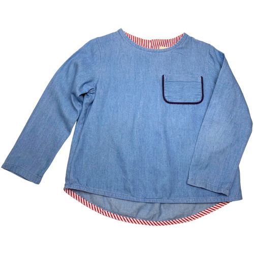 Vêtements Fille T-shirts & Polos Loir Blouse bleue - 6 ans Bleu