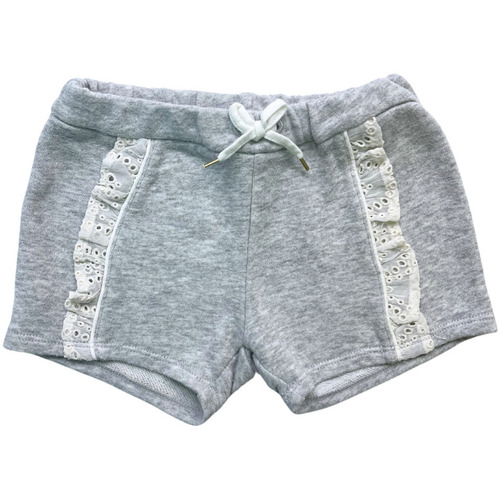 Vêtements Fille Pantalons Chloe Short gris détails dentelle - 2 ans Gris