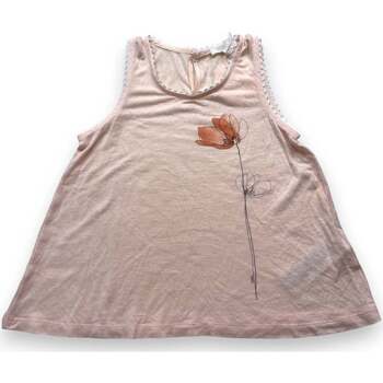 Vêtements Fille T-shirts & Polos Chloe Débardeur rose imprimé coquelicot (neuf) - 6 ans Rose