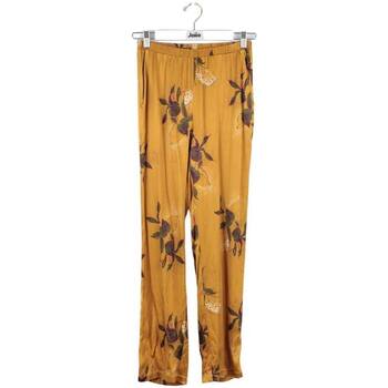 Vêtements Femme Pantalons Toupy Pantalon large en coton Jaune