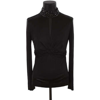 Vêtements Femme Tops / Blouses Valentino Top à manches longues en soie Noir