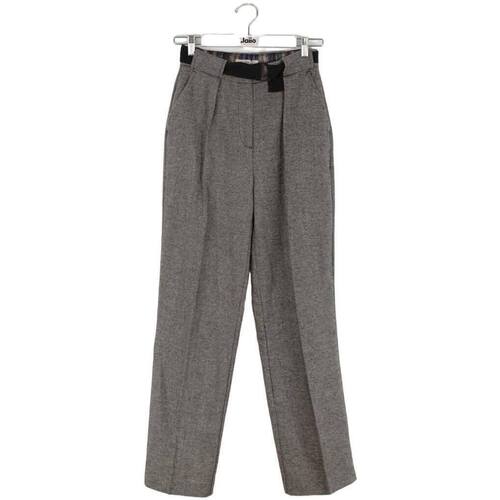 Vêtements Femme Pantalons Hod Pantalon droit en laine Gris