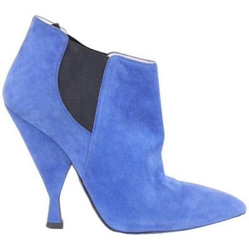 Chaussures Femme Boots Prada Boots en daim Bleu