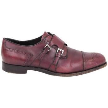 Chaussures Homme Baskets mode Prada Chaussures à lacets en cuir Bordeaux