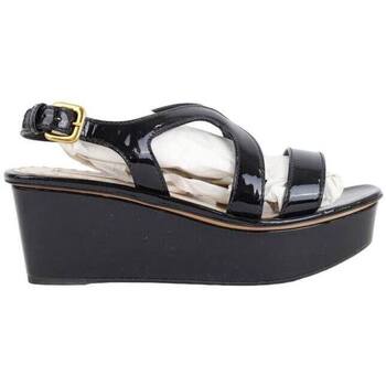 Chaussures Femme Sandales et Nu-pieds Prada Sandales en cuir verni Noir