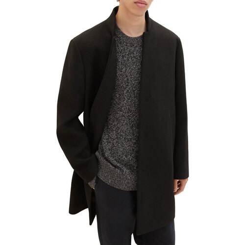 Vêtements Blousons Tom Tailor Manteau  LAINE Black Noir